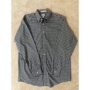 LL Bean Shirt Men’s Size L-Tall Long Sleeve Button Up Plaid Wrinkle Resistant